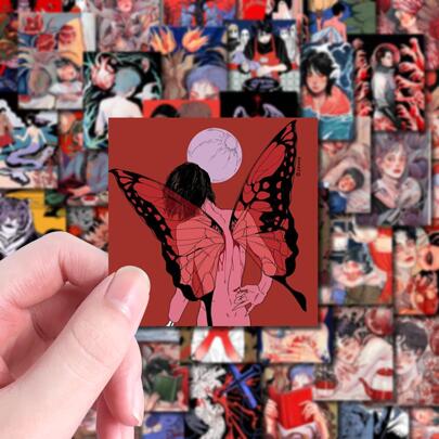 1 包 Junior 系列涂鸦卡通贴纸 DIY 跟随手提箱贴纸乙烯基美学贴纸适用于剪贴簿、日记本、笔记本电脑、保险杠、滑板、水瓶、电脑、手机、卡通、安全帽、汽车贴纸和贴花