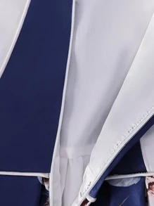 年輕女孩緞面花朵圖案點綴洋裝帶隨機切花朵設計,花樣洋裝帶斜挎包 - 彩色 - 查看 7