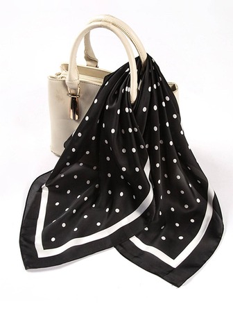 1入組女士波卡圓點時尚方巾適用於日常生活