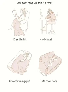 1入組雪尼爾沙發墊無毛防貓抓墊沙發巾家用沙發保護套 - 卡其色 - 查看 9