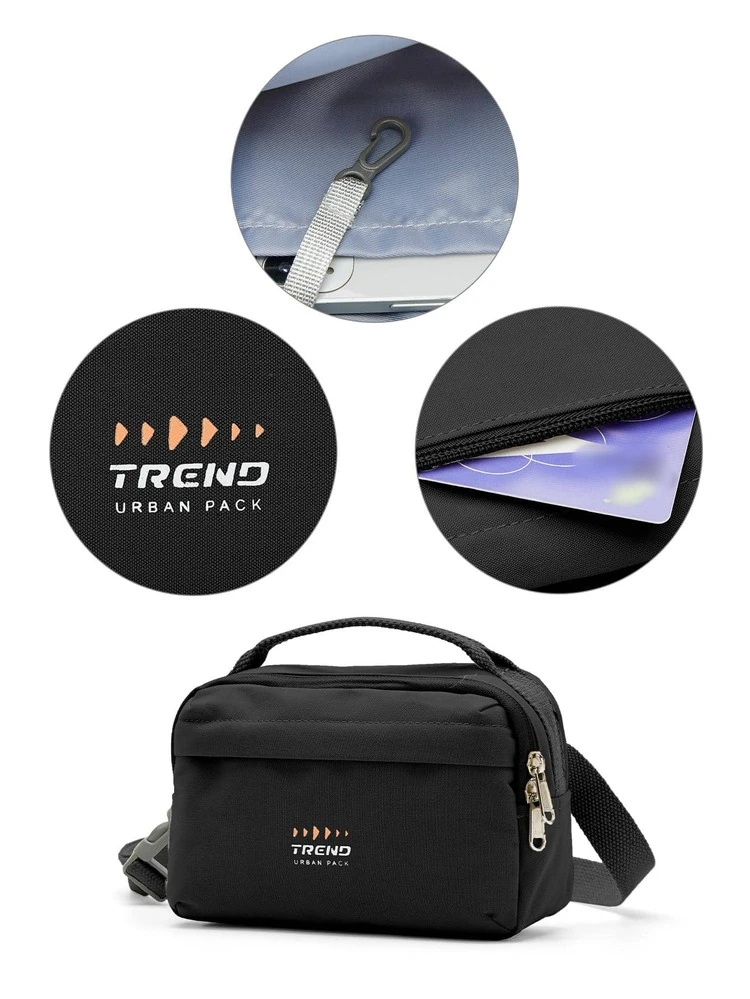 Marsupio Sportivo Impermeabile In Nylon Con 3 Tasche E Cintura Regolabile – Per Running, Bici, Viaggi E Lavoro