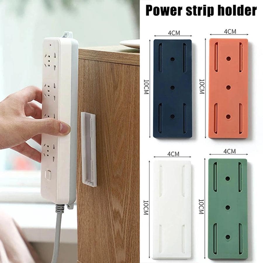 1 Treo Tường Cắm Fixer Miếng Dán Đục Lỗ Nhà Tự Dính Ổ Cắm Fixer Cáp Dây Người Tổ Chức Liền Mạch Điện dải Giá Đỡ - màu xanh lá - Xem 1