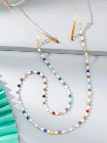 1 Phụ Nữ Ngọc Trai Giả Trang Trí Đính Hạt Chuỗi Kính Thời Trang Trang Trí Hàng Ngày - Nhiều màu - Xem 3