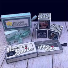 CYFUN DESIGN 1入組滑塊盒切割模具碳鋼模板用於DIY剪貼簿壓花模板紙藝剪紙卡片 - 銀色 - 查看 1