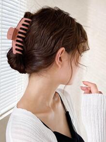 8入組女士素色矩形和花朵設計可愛髮爪適用於頭髮裝飾用品 - 彩色 - 查看 3