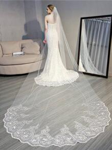 Lace Decor Bridal Veil Fall Clothes For Women - White - View 1