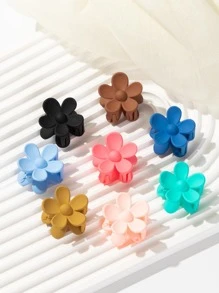 8pcs 3.5CM Mờ Đầy màu sắc Hoa Móng vuốt tóc Clip - Nhiều màu - Xem 2