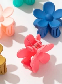 8pcs 3.5CM Mờ Đầy màu sắc Hoa Móng vuốt tóc Clip - Nhiều màu - Xem 3