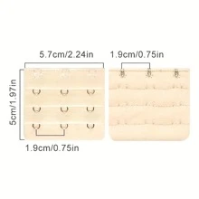 3pcs/set Bra Extension Buckle: Adjustable Elastic 3 Rows 3 Hooks Bra Strap Extenders For Perfect Fit - Multicolor - View 6