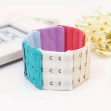 3pcs/set Bra Extension Buckle: Adjustable Elastic 3 Rows 3 Hooks Bra Strap Extenders For Perfect Fit - Multicolor - View 5