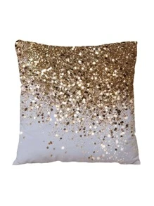 1入組無填充物閃光細節靠墊套，現代針織面料裝飾抱枕套 - 彩色 - 查看 1