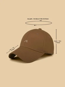 1pc Women Waves Pattern Casual Baseball Cap For Daily Life - Coffee Brown - View 4