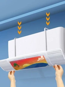 1pc Plastic Air Conditioning Wind Deflector, Modern Adjustable Indoor Air Conditioner Cover For Home - Multicolor - View 6
