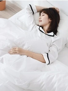 4入組/套一次性床上用品套裝,包括床單、被套、枕套和旅行睡袋,適用於酒店或旅行雙人住宿 - 白色 - 查看 3