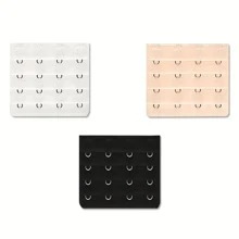 3入組4鉤文胸延長帶，舒適可調節文胸帶，女士內衣和內衣配飾