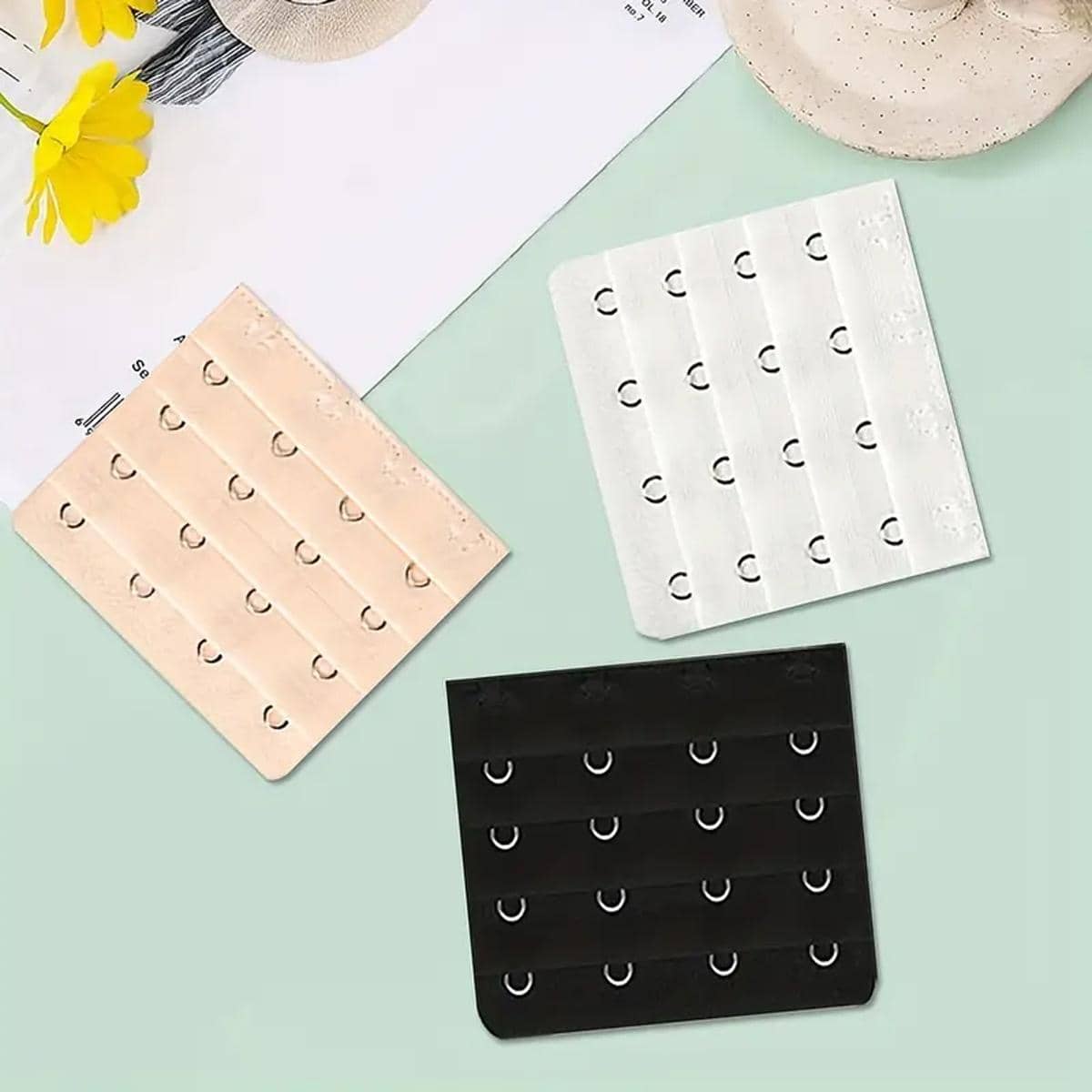 3入組4鉤文胸延長帶，舒適可調節文胸帶，女士內衣和內衣配飾