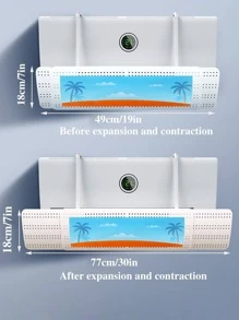 1pc Plastic Air Conditioning Wind Deflector, Modern Adjustable Indoor Air Conditioner Cover For Home - Multicolor - View 11