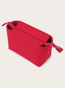 Felt Organizer Bag/Wallet Insert Liner With Zipper, Purse Shaper Suitable For PM, GM, MM Handbags - Red - View 6