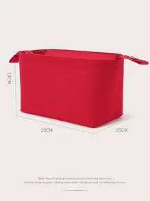 Felt Organizer Bag/Wallet Insert Liner With Zipper, Purse Shaper Suitable For PM, GM, MM Handbags - Red - View 4