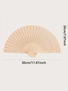 1 Quạt Rỗng Ra Bằng Tay, Quạt Cầm Tay Hiện Đại Cho Gia Đình - màu nâu - Xem 3