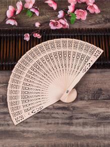1 Quạt Rỗng Ra Bằng Tay, Quạt Cầm Tay Hiện Đại Cho Gia Đình - màu nâu - Xem 2
