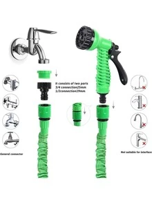 1pc ABS Watering Gun, Modern Multifunctional Manual Watering Gun For Garden - Green - View 7