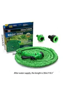 1pc ABS Watering Gun, Modern Multifunctional Manual Watering Gun For Garden - Green - View 2