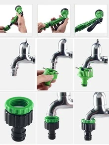1pc ABS Watering Gun, Modern Multifunctional Manual Watering Gun For Garden - Green - View 6