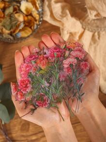 40張裝花卉圖案什錦貼紙卡通多用途DIY工藝裝飾貼紙手帳裝飾 - 彩色 - 查看 1