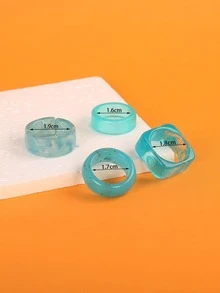 4 cái/bộ Nhẫn tối giản - Nhiều màu - Xem 6