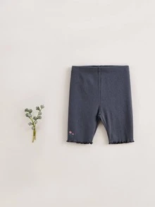 小女童印花木耳邊騎行褲