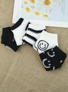 5pairs Men Cartoon Graphic Ankle Socks - Multicolor - View 5