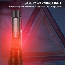 1入組Led手電筒、超亮手電筒、充電手電筒、應急防水手電筒、戶外、家用、露營、遠足 - 彩色 - 查看 8