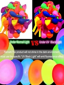 20pcs Latex Decorative Balloon, Modern Mixed Color Glow In The Dark Balloon For Home Decor - Multicolor - View 6