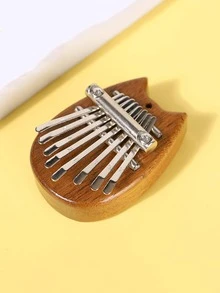 1pc Mini Kalimba, Funny Brown Game Toy For Gift - Brown - View 3