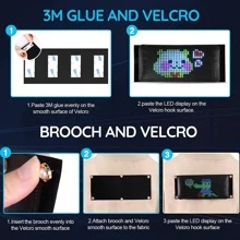 Mini LED Sign, Battery Powered LED Matrix Panel, Scrolling Smart App Control Programmable LED Digital Display - Black - View 5