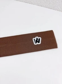 Men Letter Graphic Hair Band - Rust Brown - View 3