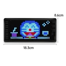 Mini LED Sign, Battery Powered LED Matrix Panel, Scrolling Smart App Control Programmable LED Digital Display - Black - View 11