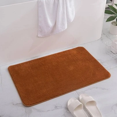 1入組香檳色浴室地墊,現代簡約超細纖維浴室地墊,快速干燥,防滑吸水,多用門墊,柔軟舒適的防滑浴缸墊,適用於淋浴間、浴缸前、客廳、臥室以及室內地區,多種顏色可選