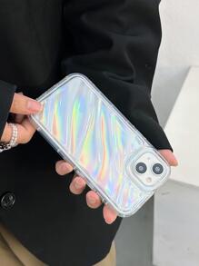 1 Pieza Funda Para Teléfono De Alta Calidad Y Minimalista Con Orificio De Cámara Y Lentejuelas Brillantes, Compatible Con Iphone - transparente - Ver 4