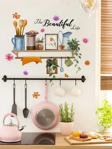 1 יחידה מדבקת מטבח דפוס כלי מטבח - ריבוי צבעים - ראה 3