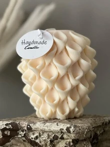 喇叭花花朵設計蠟燭模具幾何花球支柱蠟燭矽膠模具獨特形狀模具工藝品家庭裝飾禮物 - 彩色 - 查看 5