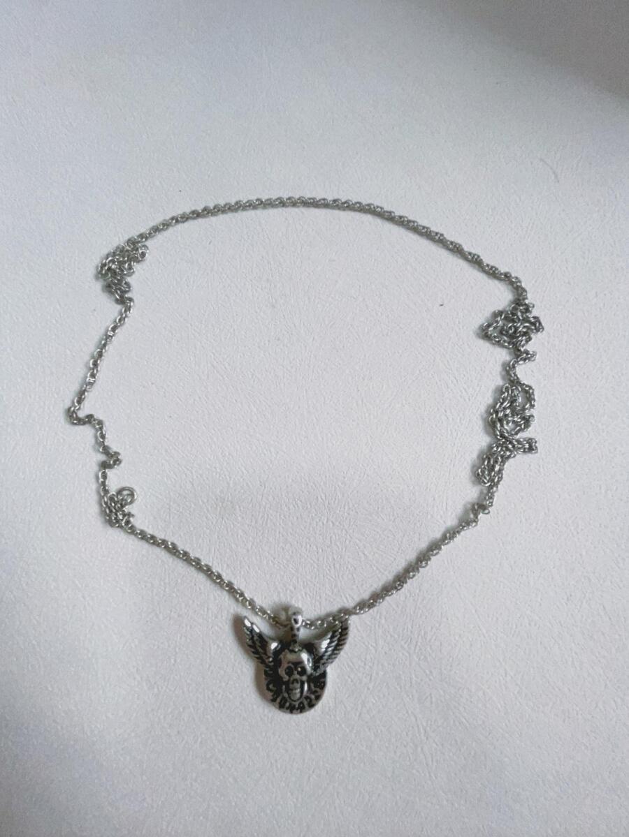 Skull Pendant Necklace - Multicolor - View 1