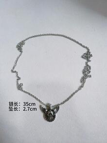 Skull Pendant Necklace - Multicolor - View 5