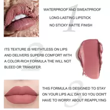 beauty glazed 12 Colors Liquid Lipstick Set, Matte Shimmer Waterproof Long Lasting Non-Stick Cup Not Fade Lip Gloss Set, Professional Velvet Nude Book Style Lip Makeup Gift Kit - Multicolor - View 4