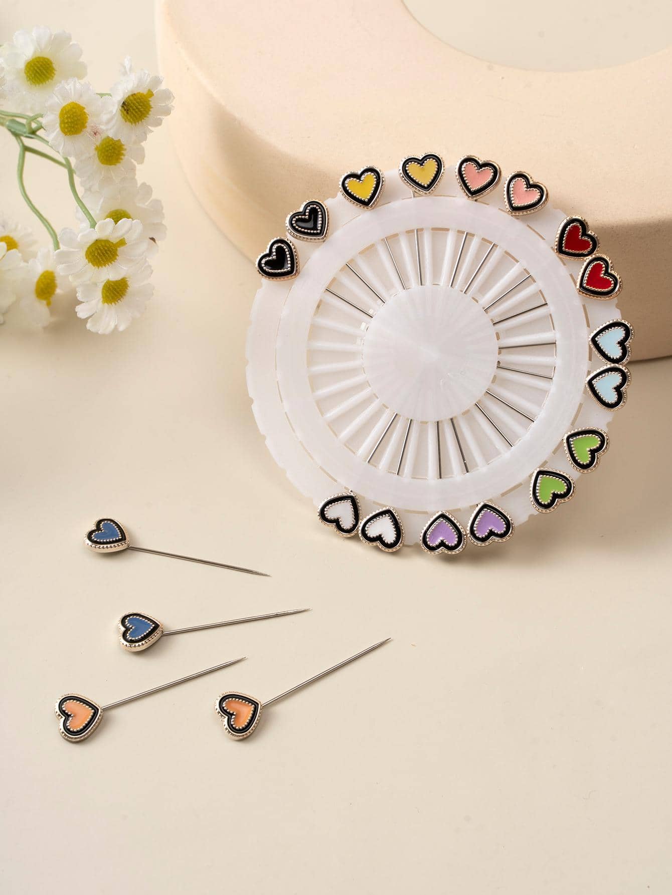 1 Gói 20 Chiếc Ghim Khăn Hijab Bằng Nhựa Phong Cách Cổ Điển, Màu Sắc Ngẫu Nhiên - Nhiều màu - Xem 1