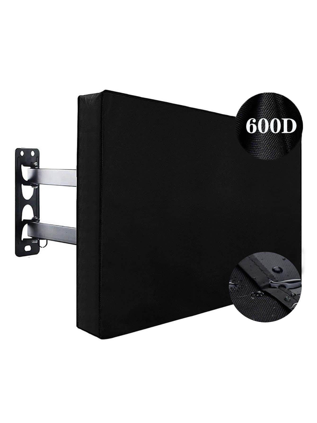 Outdoor TV Cover 40" - 43" - with Bottom Cover - 600D Waterproof TV Cover and Weatherproof Dust-Proof Material,Protect Your LED, LCD, Plasma TV Screens - 黑色 - 查看 1