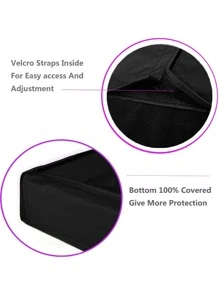 Outdoor TV Cover 40" - 43" - with Bottom Cover - 600D Waterproof TV Cover and Weatherproof Dust-Proof Material,Protect Your LED, LCD, Plasma TV Screens - 黑色 - 查看 2