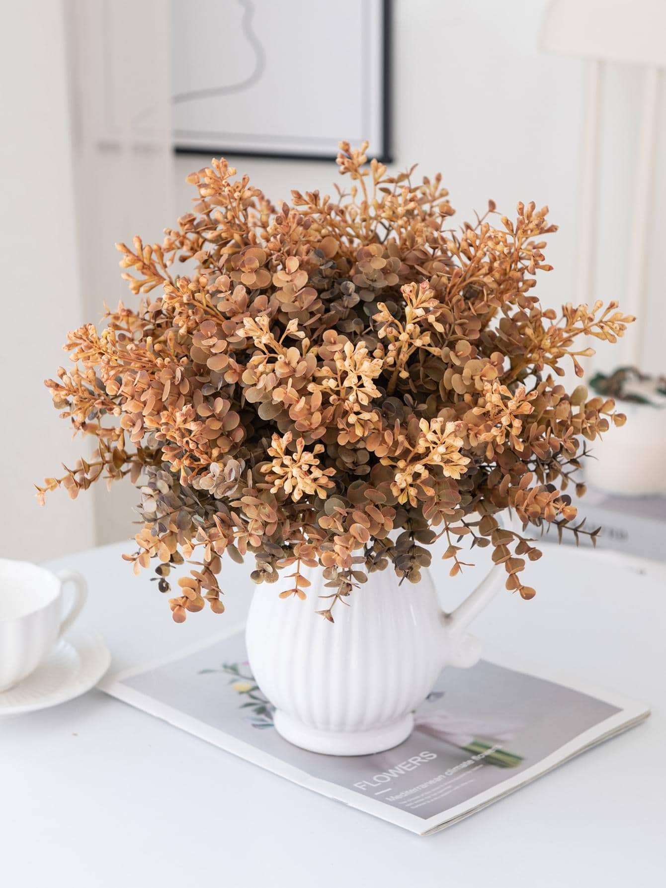 1PC Artificial Flower Bouquet, Eucalyptus Artificial Plant Wedding