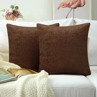 1pc Solid Cushion Cover Without Filler